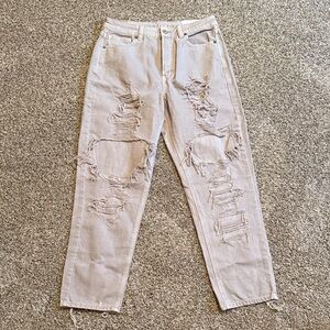 American Eagle Outfitters Destroyed High Rise Mom Jean